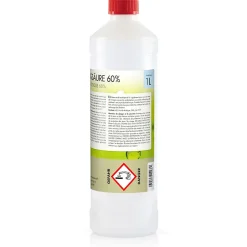 Höfer Chemie Acide Acétique 60 %, 6 x 1 L : Nettoyant Concentré, Et Économique Pour Un Usage Ménager Polyvalent