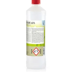 Höfer Chemie Acide Acétique 60 %, 24 x 1 L : Nettoyant Concentré, Et Économique Pour Un Usage Ménager Polyvalent Outlet