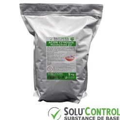 Tout Pour Les Nuisibles Acide citrique monohydraté pur 5 kg - 100% d'origine naturel - Nettoyer, détartrer, raviver l'inox et corriger le pH