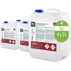 Höfer Chemie Acide Formique 75 % 1 x 5 L, Puissant Nettoyant Technique Pour Détartrage, Décapage Et Traitement Du Cuir Hot