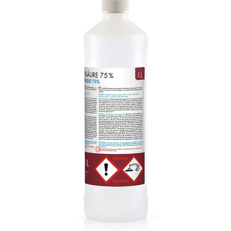 Höfer Chemie Acide Formique 75 % 6 x 1 L, Puissant Nettoyant Technique Pour Détartrage, Décapage Et Traitement Du Cuir Hot