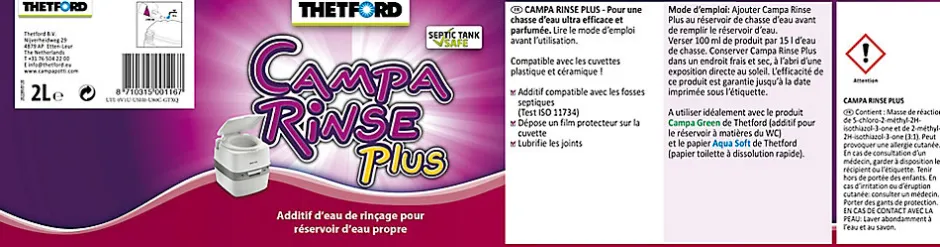 Additif de rinçage Campa Rinse Plus 2L Clearance