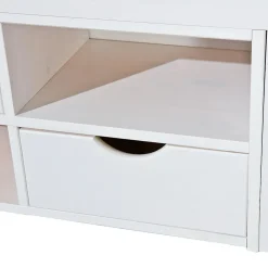 Altobuy ALASKA - Lit 180x200cm multi-rangement Vernis Blanc