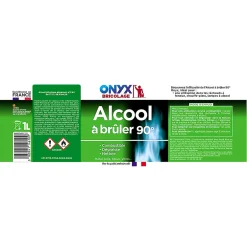 Onyx Alcool à brûler pour métal, bois, tissus, vitres bricolage 1L
