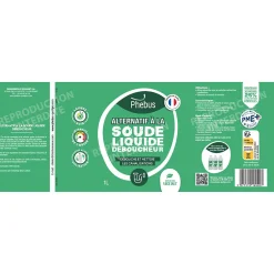 Phebus Alternatif à la soude liquide déboucheur et entretien les canalisations 1L