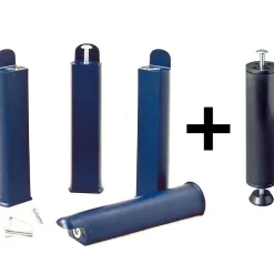 Altobuy ALTOLATTES - Pack Sommier 2x20 Lattes 140x200cm + Pieds bleus + Pied central Online