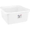 Aluminium Et Plastique Cuvette carrée 38 cm 15 L - Blanc alimentaire