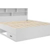 Best Mobilier Andrea - lit avec rangements - 180x200 cm - sommier inclus - bois -