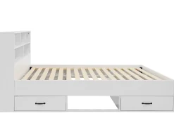 Best Mobilier Andrea - lit avec rangements - 180x200 cm - sommier inclus - bois -