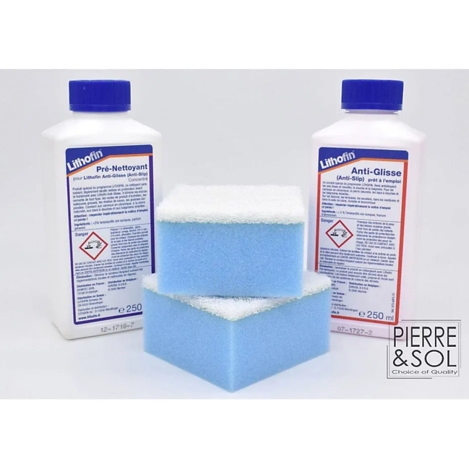 Lithofin Anti-Glisse - Traitement antidérapant durable - - Kit Hot