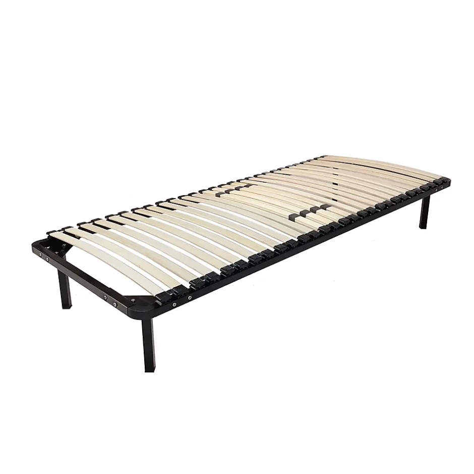 Provence Literie anya - Sommier Noir Cadre a lattes Renforcé et Soutien Réglable + 4 Pieds 70x190 x 29 cm en Metal - Montage Rapide et Facile - epa Best