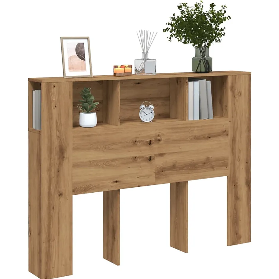 Vidaxl Armoire à tête de lit Chêne artisanal 140 x 18,5 x 102,5 cm Bois d'ingénierie Discount