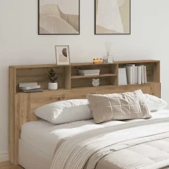 Vidaxl Armoire de tête de lit chêne artisanal 200x19x103,5 cm Online