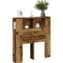 Vidaxl Armoire de tête de lit vieux bois 100x18,5x102,5 cm