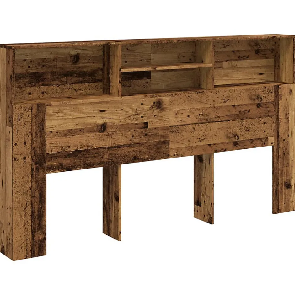 Vidaxl Armoire de tête de lit vieux bois 180x19x103,5 cm