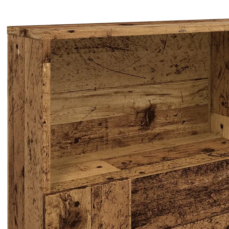 Vidaxl Armoire de tête de lit vieux bois 160x19x103,5 cm Discount