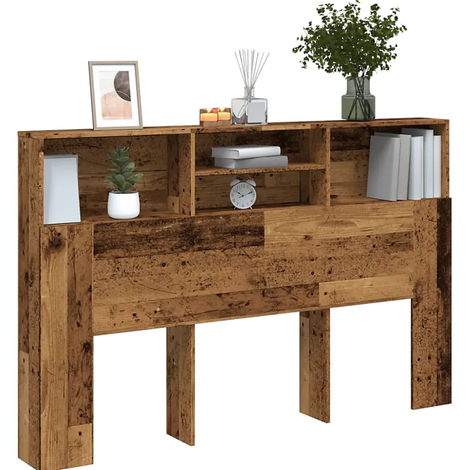 Vidaxl Armoire de tête de lit vieux bois 160x19x103,5 cm Discount