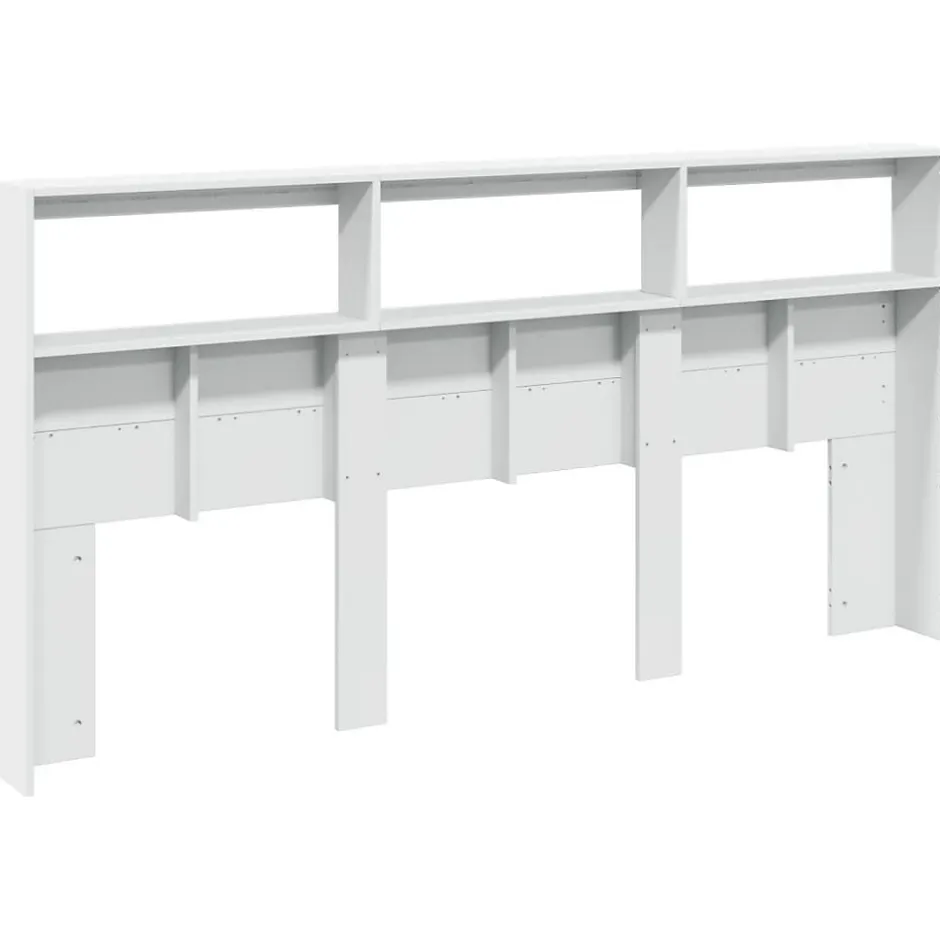 Vidaxl Armoire tête de lit avec LED blanc 200x17x102 cm