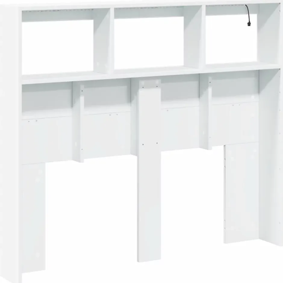 Vidaxl Armoire tête de lit avec LED blanc 120x17x102 cm Hot