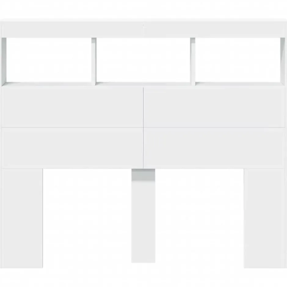 Vidaxl Armoire tête de lit avec LED blanc 120x17x102 cm Hot