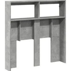 Vidaxl Armoire tête de lit avec LED gris béton 100x17x102 cm
