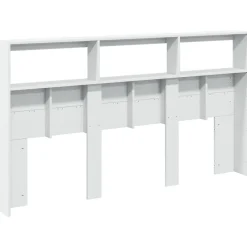 Vidaxl Armoire tête de lit avec LED blanc 180x17x102 cm