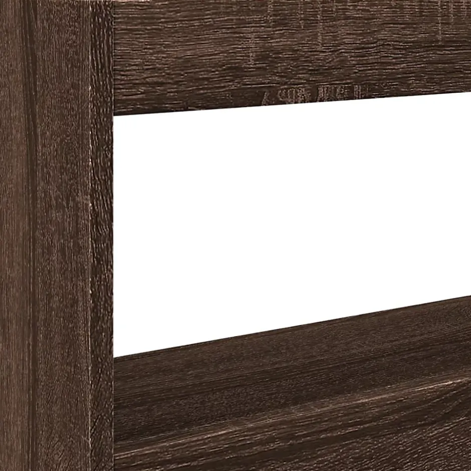 Vidaxl Armoire tête de lit avec LED chêne marron 120x17x102 cm