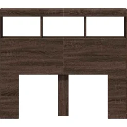 Vidaxl Armoire tête de lit avec LED chêne marron 120x17x102 cm