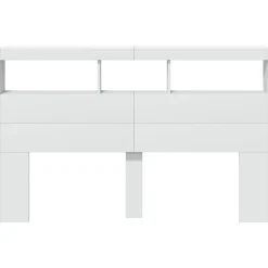 Vidaxl Armoire tête de lit avec LED blanc 160x17x102 cm