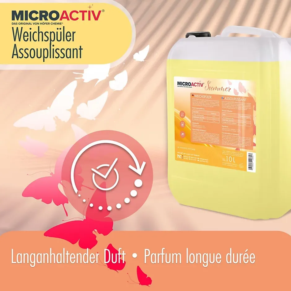 Höfer Chemie Assouplissant Végétalien Summer 4 x 10 L, Linge Doux, Parfum Estival Et Séchage Rapide Online