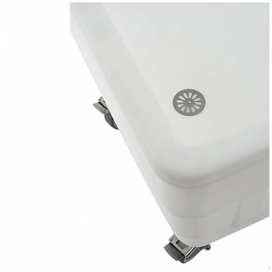 Gilac Bac double-paroi 500 L - roues chape inox - blanc