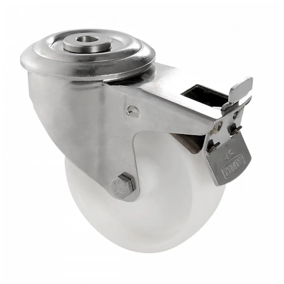 Gilac Bac grand volume 500 L - 2 roues fixes, 2 pivotantes avec freins - blanc