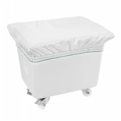 Gilac Bac grand volume 100 L - 2 roues fixes, 2 pivotantes avec freins - blanc