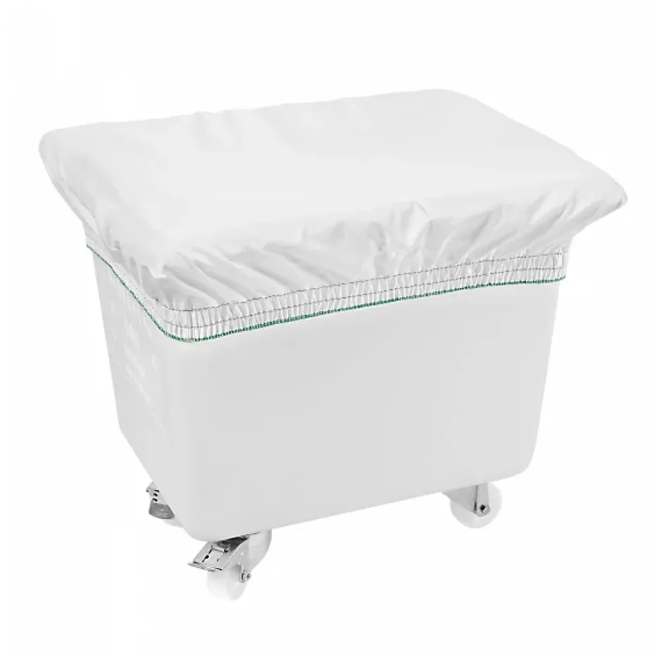 Gilac Bac grand volume 100 L - 2 roues fixes, 2 pivotantes avec freins - blanc