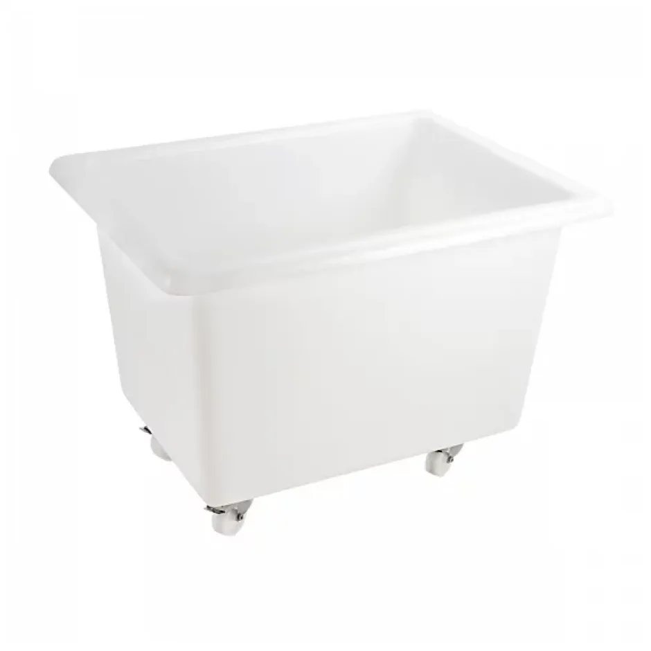 Gilac Bac grand volume 310 L - 2 roues fixes, 2 pivotantes avec freins - blanc Clearance