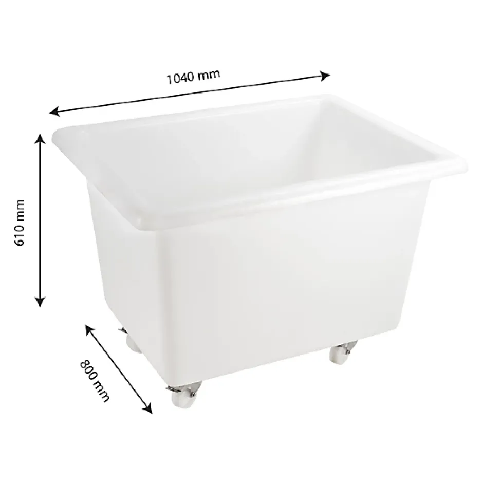 Gilac Bac grand volume 310 L - 4 roues pivotantes dont 2 avec freins - blanc Online
