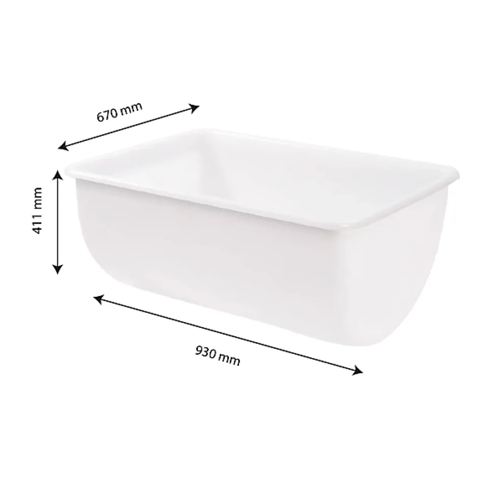 Gilac Bac grand volume semi-cylindrique 170 L - blanc Discount