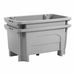 Gilac Bac grand volume sur pieds empilable emboîtable 300 L - gris