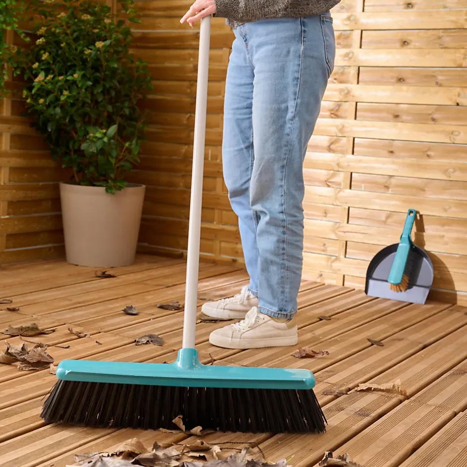 GoodHome Balai brosse pour travaux intensifs poils rigide bleu L.30 cm Clearance