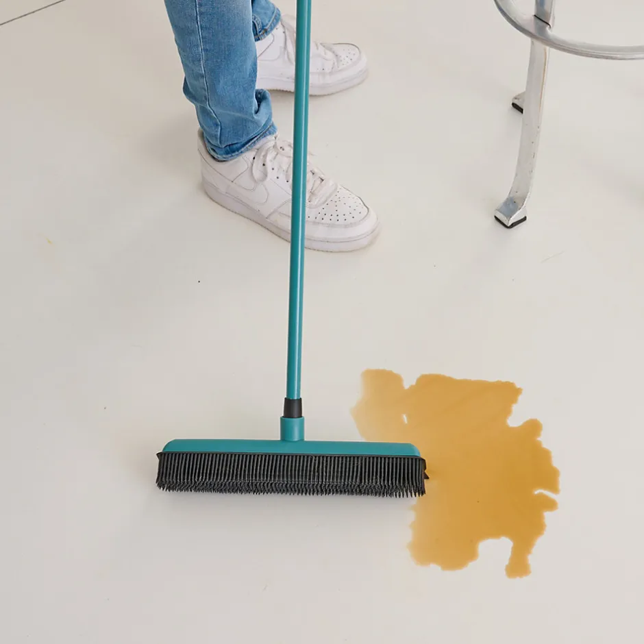 GoodHome Balai extensible poils doux bleu L.1 m x l.7cm