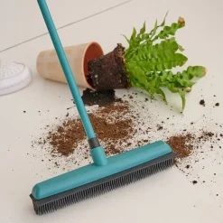 GoodHome Balai extensible poils doux bleu L.1 m x l.7cm