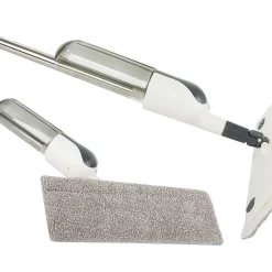 Importdistrib Balai serpillière plat avec pulvérisateur, rotatif + 3 lavette en microfibre