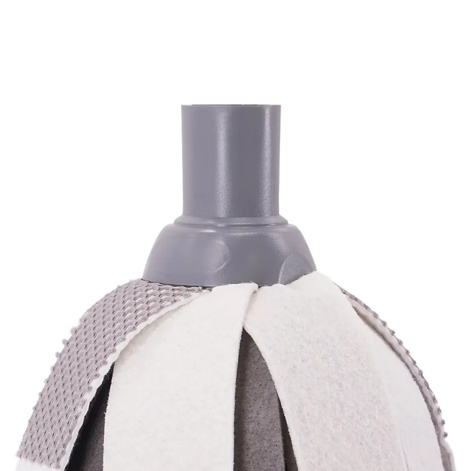 GoodHome Balai serpillère à franges microfibre et plastique blanc et bleu l.8 cm Hot