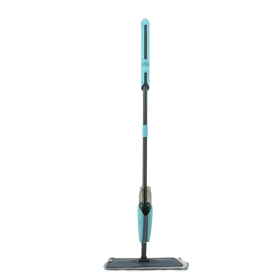 GoodHome Balai serpillère microfibre avec vaporisateur gris et bleu L.124 x l.12 cm