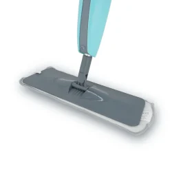 GoodHome Balai serpillère microfibre avec vaporisateur gris et bleu L.124 x l.12 cm