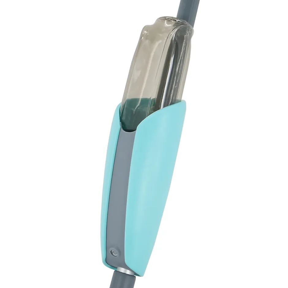 GoodHome Balai serpillère microfibre avec vaporisateur gris et bleu L.124 x l.12 cm
