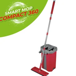 Passat Balai serpillère Smart Mop 360 tête extra large pivotante + Seau 2 compartiments + 2 lingettes microfibre Discount