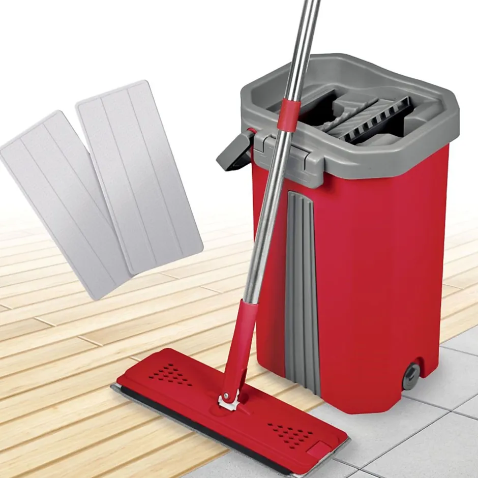 Passat Balai serpillère Smart Mop 360 tête extra large pivotante + Seau 2 compartiments + 2 lingettes microfibre Discount