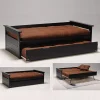 Weber Industries Banquette gigogne TOLEDE 90x190 + 2 sommiers + 1 tiroir-lit / Noir Best