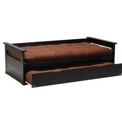 Weber Industries Banquette gigogne TOLEDE 90x190 + 2 sommiers + 1 tiroir-lit / Noir Best
